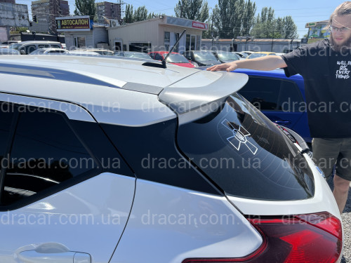 Спойлер козирок задніх дверей Nissan Kicks 2016-2022 ABS пластик під фарбування артикул 7631