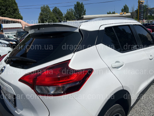 Спойлер козирок задніх дверей Nissan Kicks 2016-2022 ABS пластик під фарбування артикул 7631