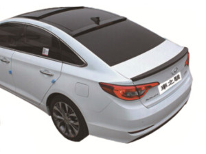 Козирьок на скло Hyundai Sonata LF 2015-2019 ABS пластик, колір чорний глянець