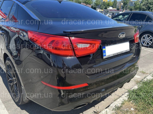 Спойлер лип  Kia Optima 2014-2015 ABS пластик, колір чорний глянець артикул 8097