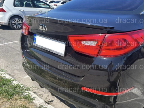 Спойлер лип  Kia Optima 2014-2015 ABS пластик, колір чорний глянець артикул 8097