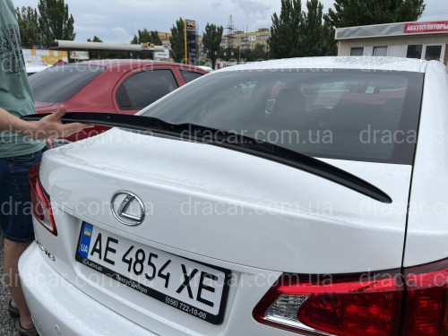 Спойлер лип багажника Lexus IS 2005-2012 ABS пластик, колір чорний глянець артикул 8084