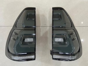 Задні LED ліхтарі Toyota Land Cruiser Prado 120 2003-2009 у стилі 2018+, димчасті 2шт