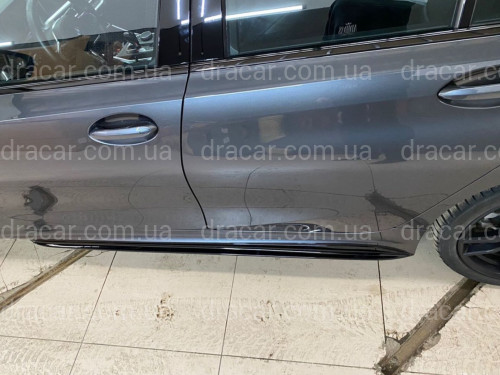 Леза під пороги M-Perfomance BMW 3 series G20 G21 2018 - 2шт. чорний глянець артикул 8112