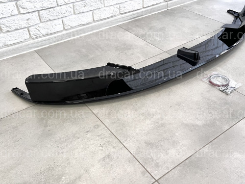 Накладка переднього бампера обвіс M performance BMW 3 series F30 F31 2012-2018 абс пластик, чорний глянець артикул 8074