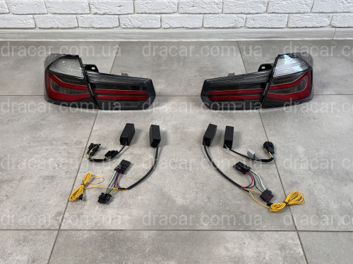 Задні LED ліхтарі BMW 3 series F30 2012-2018 димчасті, 4шт. артикул 8166