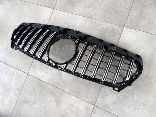 Решітка радіатора GT Panamericana чорна з хромом Mercedes CLA-Class W117 2013-2015 артикул 8204