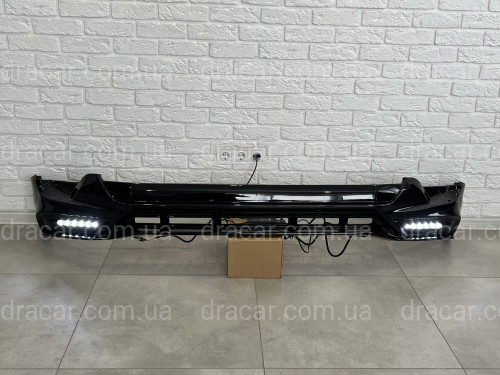 Спідниця переднього бампера TRD Toyota Land Cruiser Prado 150 2017+ колір чорний артикул 7544