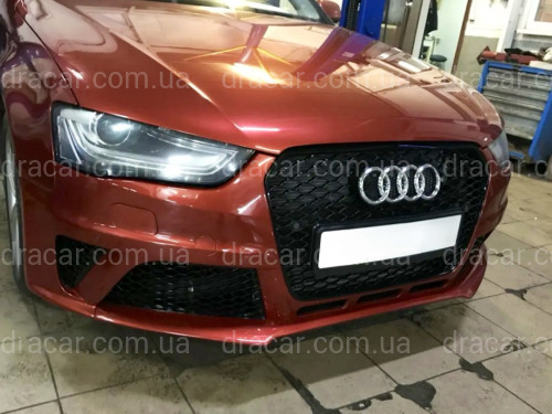 Бампер передній у зборі стиль RS4 для Audi A4 B8 2012-2015 артикул 8352