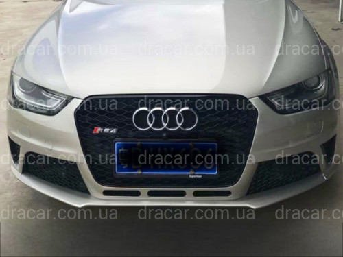 Бампер передній у зборі стиль RS4 для Audi A4 B8 2012-2015 артикул 8352