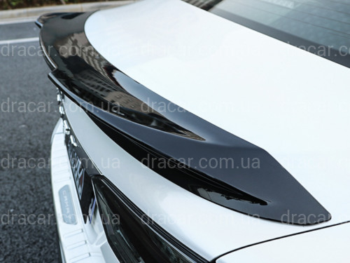 Спойлер лип багажника TRD Toyota Camry 70 2018 - ABS пластик, колір чорний глянець артикул 8371