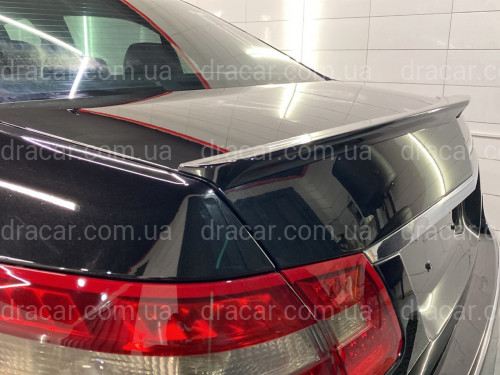 Спойлер лип на багажник Mercedes W212 2009-2016 ABS пластик колір чорний глянець артикул 8367