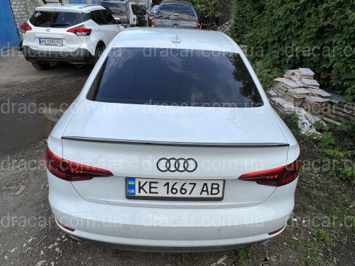 Спойлер лип на багажник Audi A4 B9 2015-ABS пластик, колір чорний глянець артикул 8379