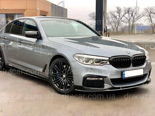 Леза під пороги M-Perfomance BMW 5 series G30 G31 2017- 2шт. чорний глянець артикул 8146
