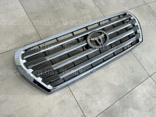 Решітка радіатора дизайн рестайлінг 2012 Toyota Land Cruiser 200 2007-2015 сіра артикул 4076