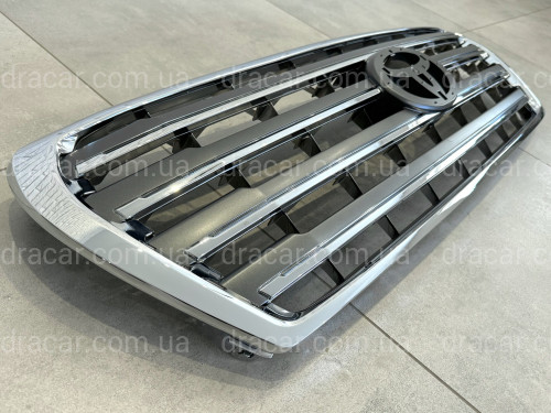 Решітка радіатора дизайн рестайлінг 2012 Toyota Land Cruiser 200 2007-2015 сіра артикул 4076