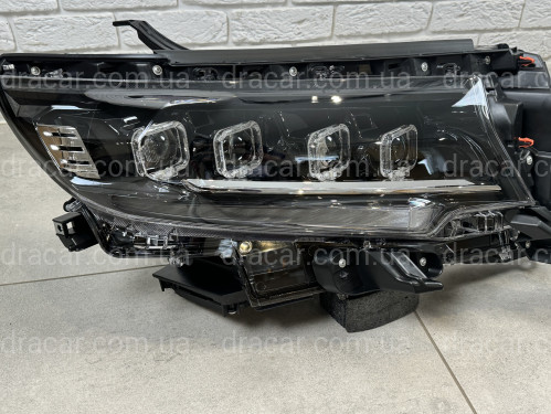 Led фари 4 лінзи стиль BUGATTI для Toyota Land Cruiser Prado 150 рестайлінг 2018-2023 артикул 8451