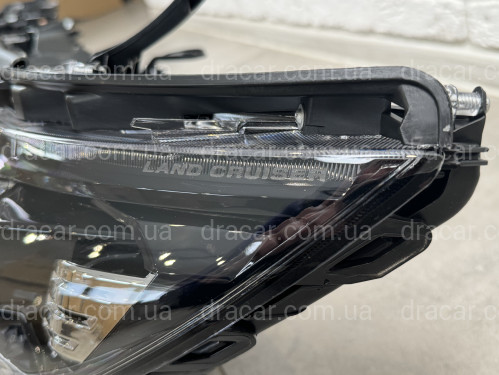 Led фари 4 лінзи стиль BUGATTI для Toyota Land Cruiser Prado 150 рестайлінг 2018-2023 артикул 8451