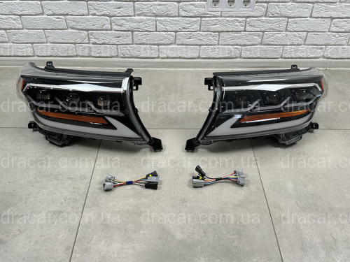 Фари Full LED 3 лінзи Toyota Land Cruiser 200 2007-2015 артикул 8452