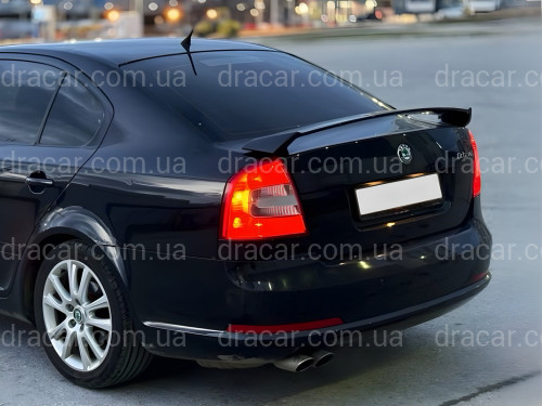 Спойлер на багажник RS Skoda Octavia A5 2004-2013 ABS пластик, колір чорний глянець артикул 8363