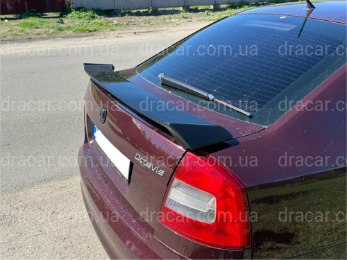 Спойлер на багажник RS Skoda Octavia A5 2004-2013 ABS пластик, колір чорний глянець артикул 8363