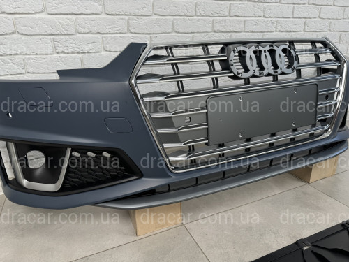 Передній бампер у зборі S-Line 2018- для Audi A4 B9 2015-2019 артикул 8531