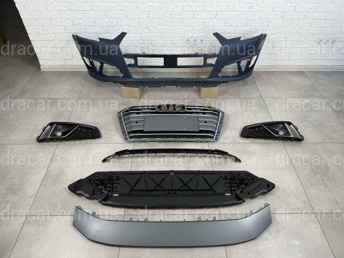 Передній бампер у зборі S-Line 2018- для Audi A4 B9 2015-2019 артикул 8531