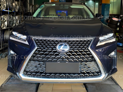 Решітка радіатора Lexus RX 2015-2019 у стилі рестайлінг 2020 колір графіт артикул 7715