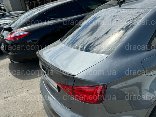 Спойлер ліп на багажник Audi A3 2013-2020 ABS пластик, чорний глянець артикул 8501