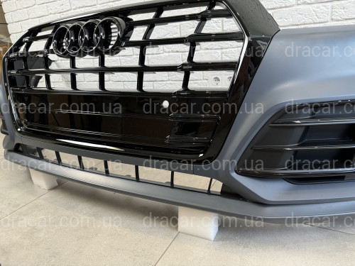 Бампер передній у зборі S-Line BLACK Audi Q5 2017-2020 артикул 8575