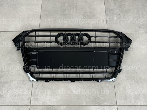 Решітка радіатора Audi A4 B8 2012-2015 чорна артикул 8609