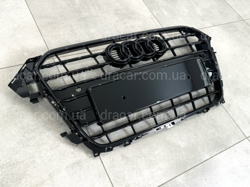 Решітка радіатора Audi A4 B8 2012-2015 чорна артикул 8609