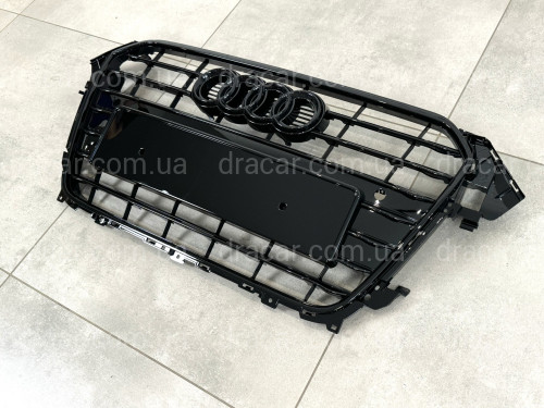 Решітка радіатора Audi A4 B8 2012-2015 чорна артикул 8609