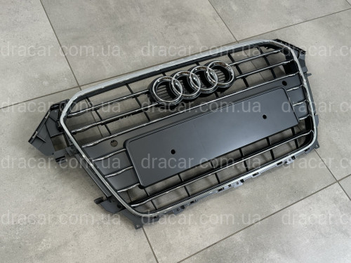 Решітка радіатора Audi A4 B8 2012-2015 сіра з хромом артикул 8608