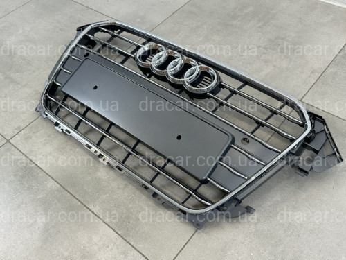 Решітка радіатора Audi A4 B8 2012-2015 сіра з хромом артикул 8608