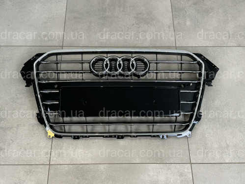 Решітка радіатора Audi A4 B8 2012-2015 чорна з хромом артикул 8607