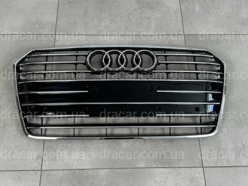 Решітка радіатора Audi A7 2014-2017 чорна з хромом артикул 8611