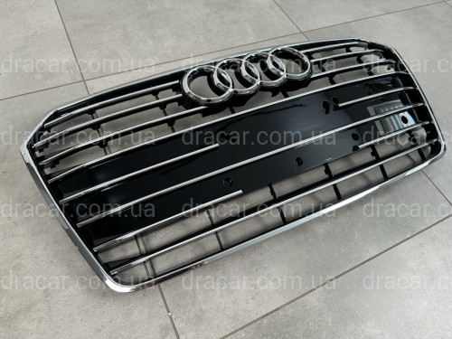 Решітка радіатора Audi A7 2014-2017 чорна з хромом артикул 8611