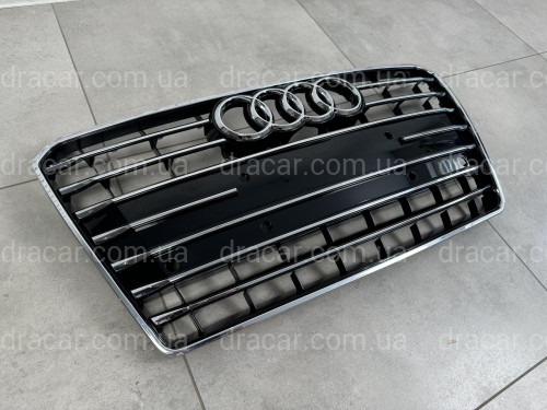 Решітка радіатора Audi A7 2010-2014 чорна з хромом артикул 8610