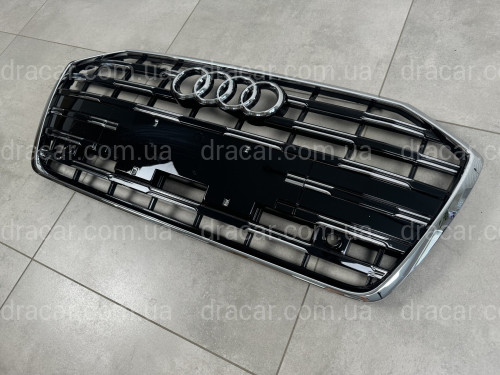 Решітка радіатора Audi A6 C8 рестайлінг для 2018+ чорна з хромом артикул 8617