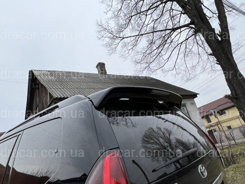 Спойлер на кришку багажника Toyota Land Cruiser Prado 120 2003-2009 колір чорний ABS пластик артикул 232