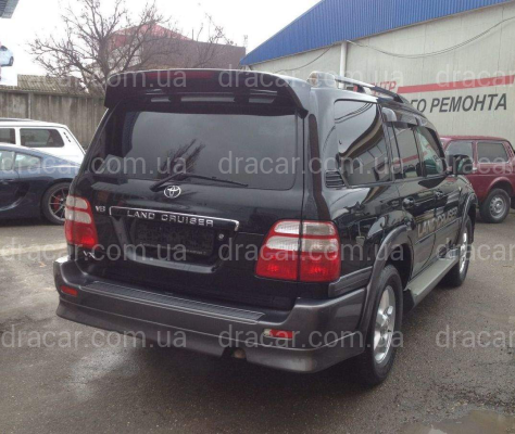 Спойлер козирок Toyota Land Cruiser 100 / Lexus LX 470 1998-2007 ABS пластик колір чорний, модель Maxi артикул 3902