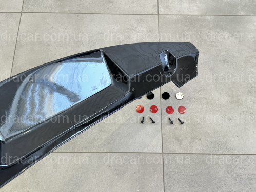 Спойлер козирок Kia Sportage 2004-2009 ABS пластик, колір чорний глянець артикул 8663