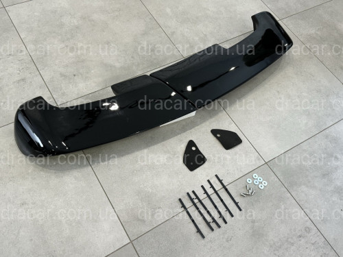 Спойлер козирок Toyota Land Cruiser 105 1998-2007 распашонка 2 двери ABS пластик, чорний глянець артикул 8643