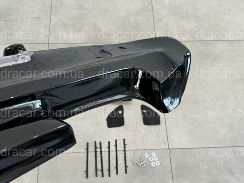 Спойлер козирок Toyota Land Cruiser 105 1998-2007 распашонка 2 двери ABS пластик, чорний глянець артикул 8643