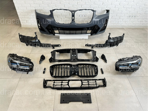 Комплект рестайлінгу передньої частини M paket LCI 2022+ для BMW X3 G01 2018-2021 / BMW X4 G02 2018-2021 артикул 8688