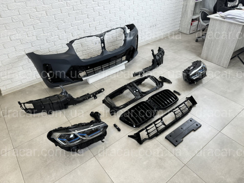 Комплект рестайлінгу передньої частини M paket LCI 2022+ для BMW X3 G01 2018-2021 / BMW X4 G02 2018-2021 артикул 8688