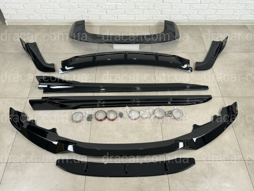 Комплект обвісу Paradigma BMW X5 F15 2013-2018 (передня юбка, леза під пороги, задній дифузор, спойлер), колір чорний глянець артикул 8714