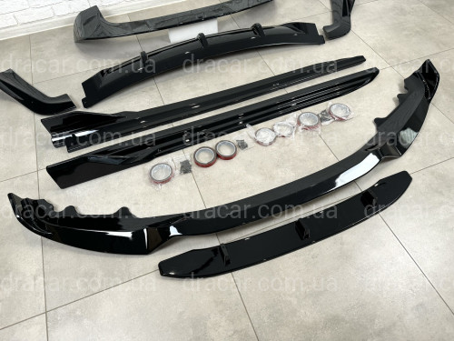 Комплект обвісу Paradigma BMW X5 F15 2013-2018 (передня юбка, леза під пороги, задній дифузор, спойлер), колір чорний глянець артикул 8714