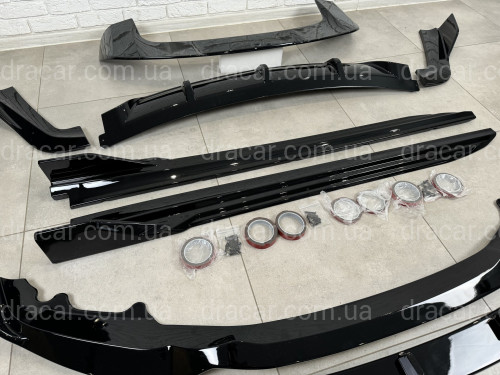Комплект обвісу Paradigma BMW X5 F15 2013-2018 (передня юбка, леза під пороги, задній дифузор, спойлер), колір чорний глянець артикул 8714
